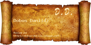 Dobos Daniló névjegykártya